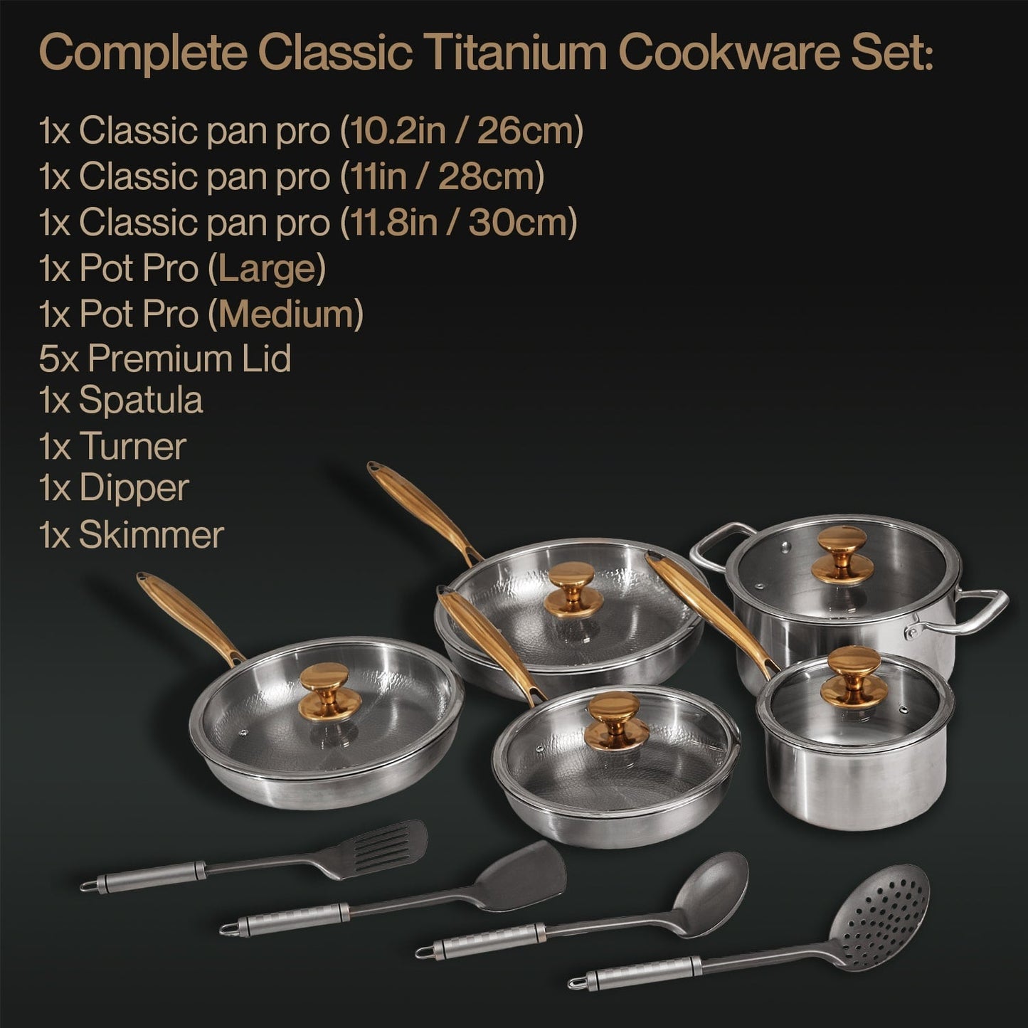 VÅRREA EXKLUSIVT | Komplett Classic Titan Kokkärlsset (20 Delar)