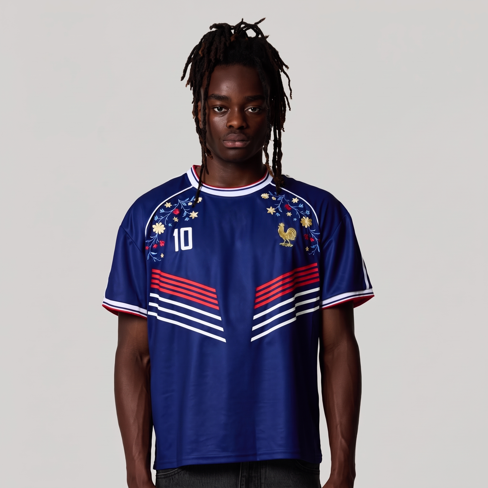 FRANCE EMBROIDERED JERSEY
