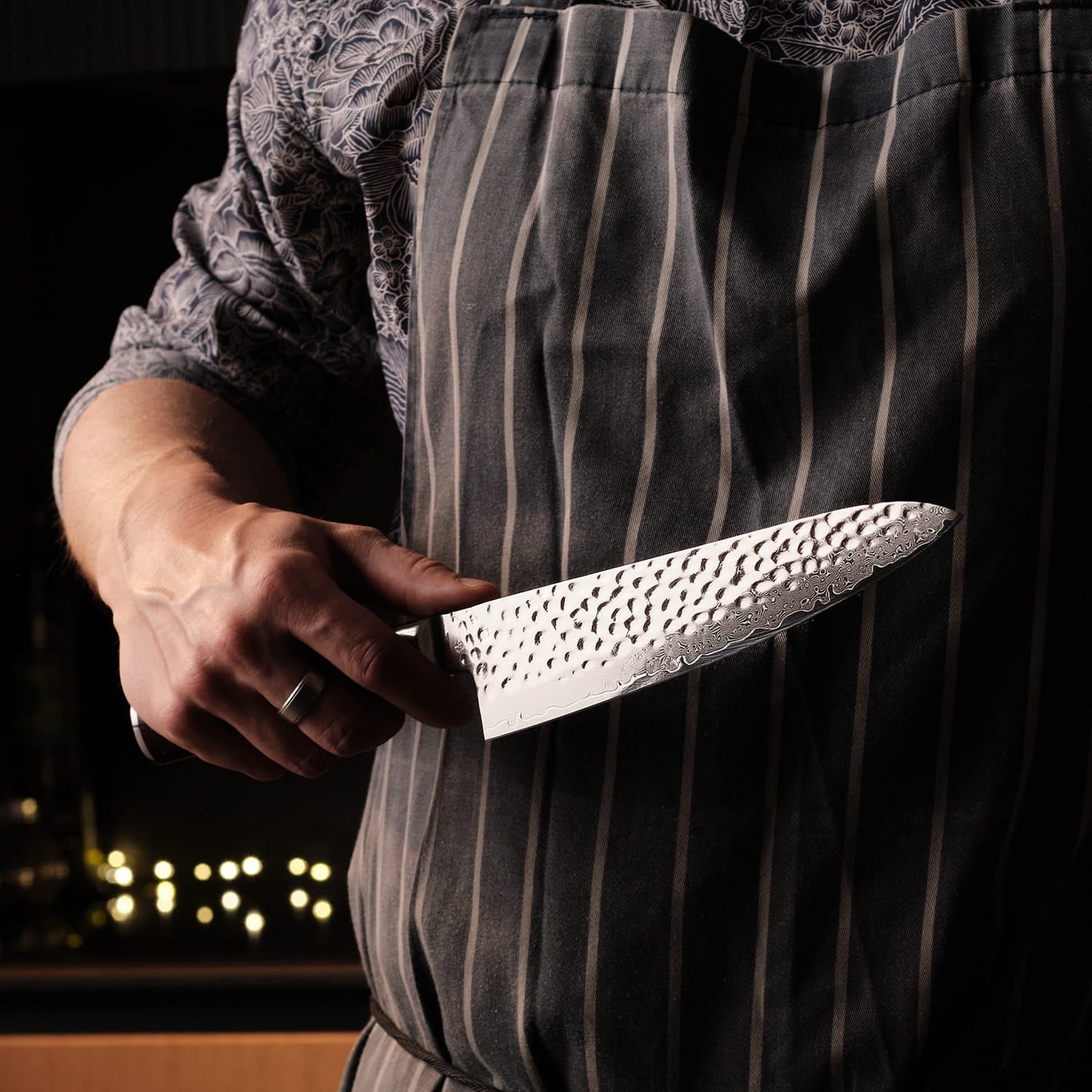 Taima® Raijin Kockkniv i Damaskusstål 8,5″