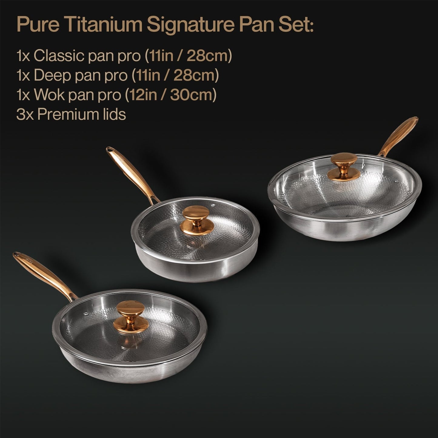 Signature-pannset i ren titan (6 delar)