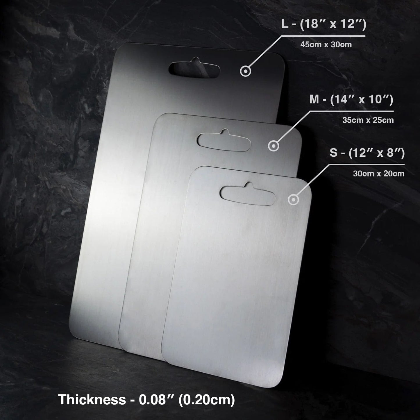 Original Taima™ skärbräda i 100 % ren titan + matta + 5 exklusiva guider