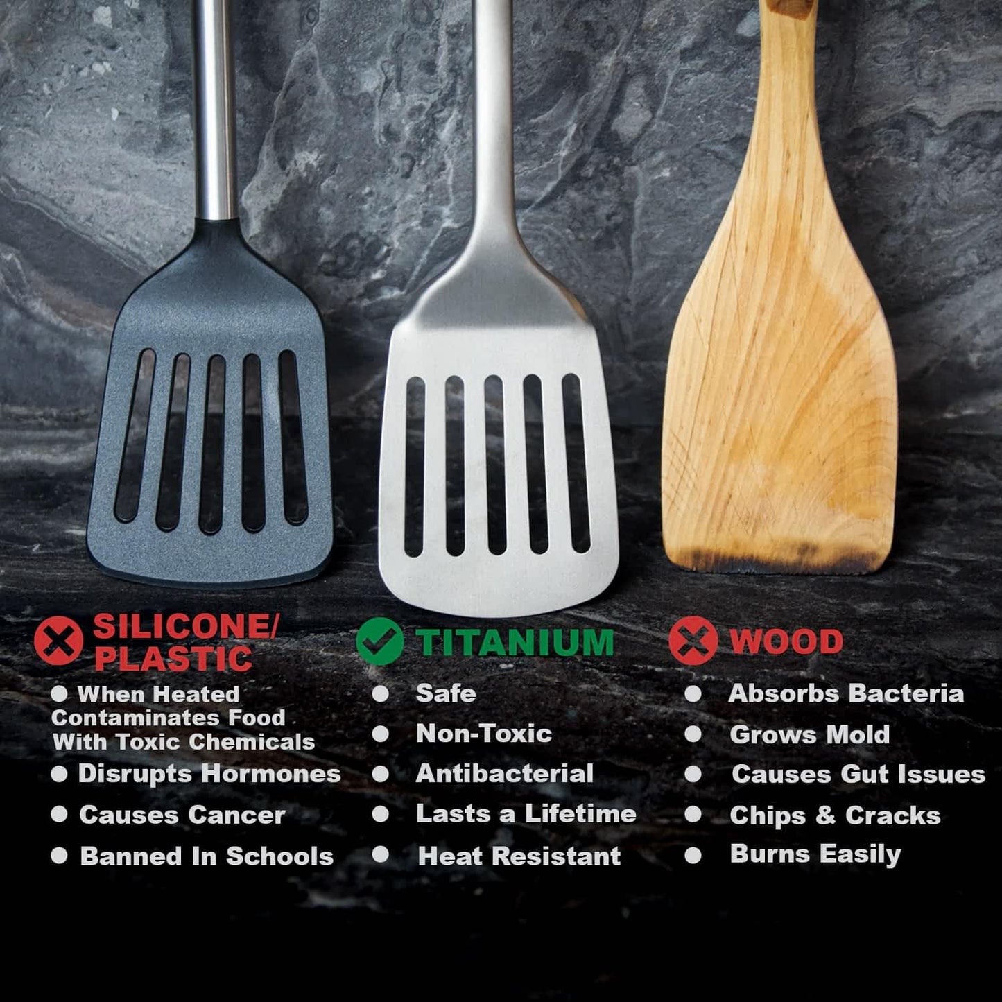 Taima® stekspade / köksredskap i 100 % ren titan