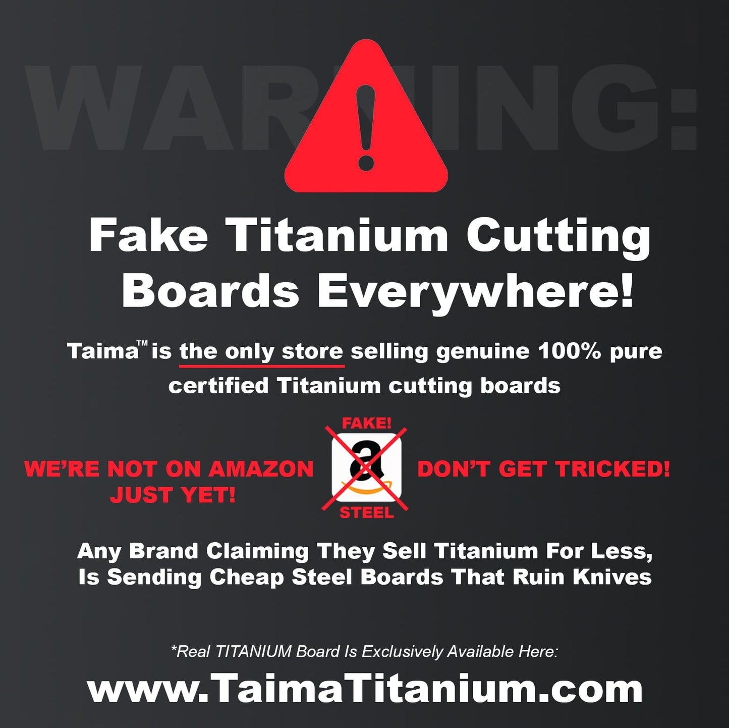 Certifierad Taima® Skärbräda i Ren Titan