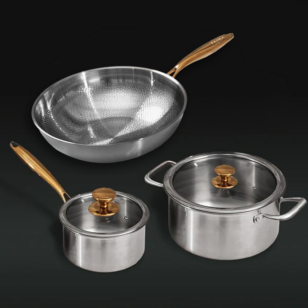 TAIMA Signature kokkärlsset i titan – 6 delar